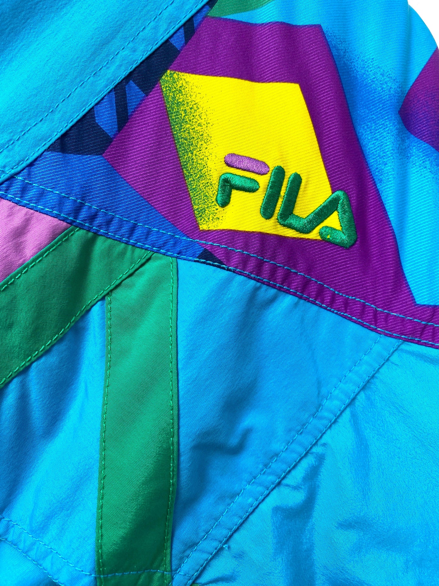 FILA team Italia 90's skipak blauw geel - vintageskipakkennl