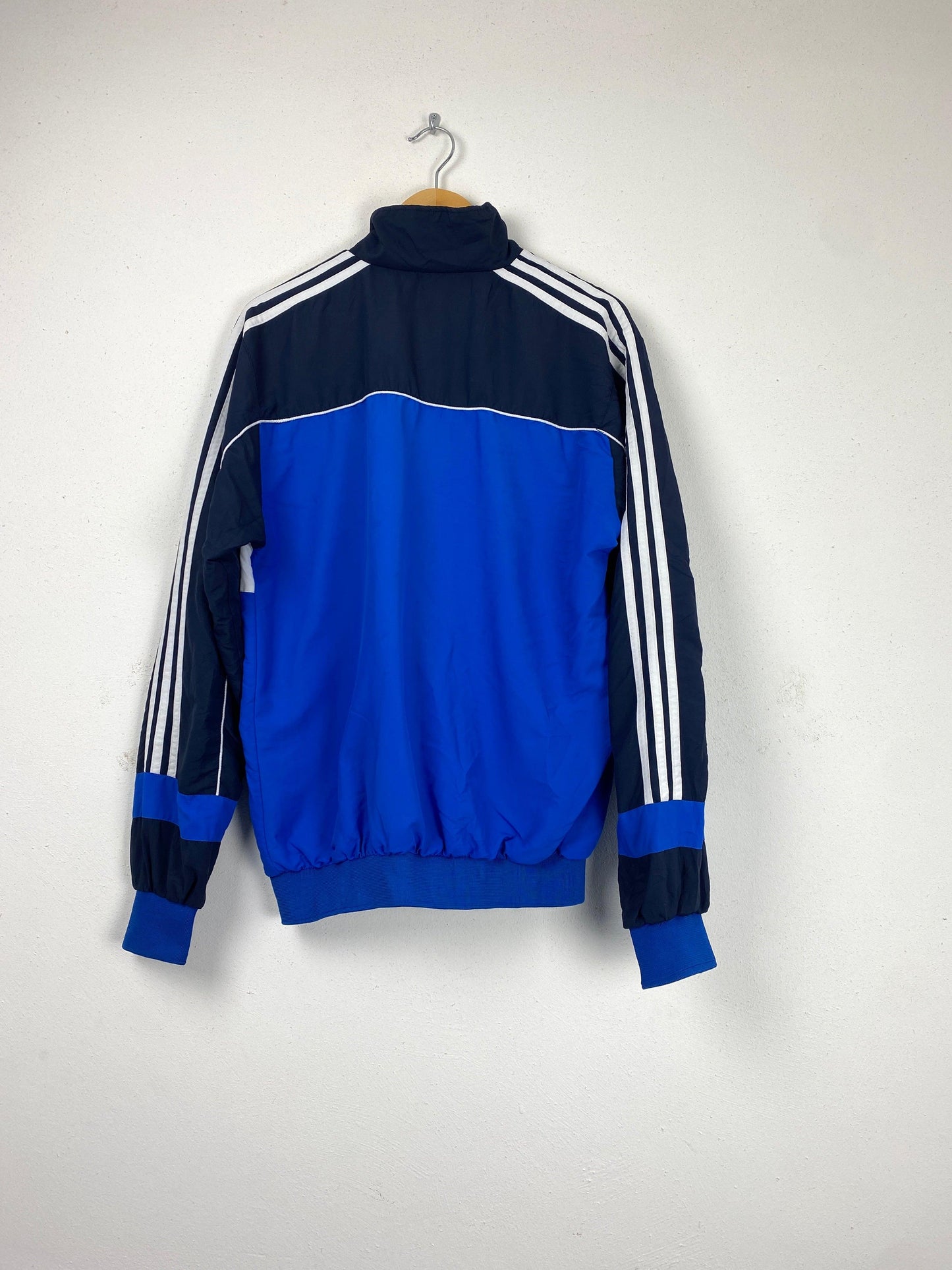 Adidas trainingsjasje blauw wit - vintageskipakkennl