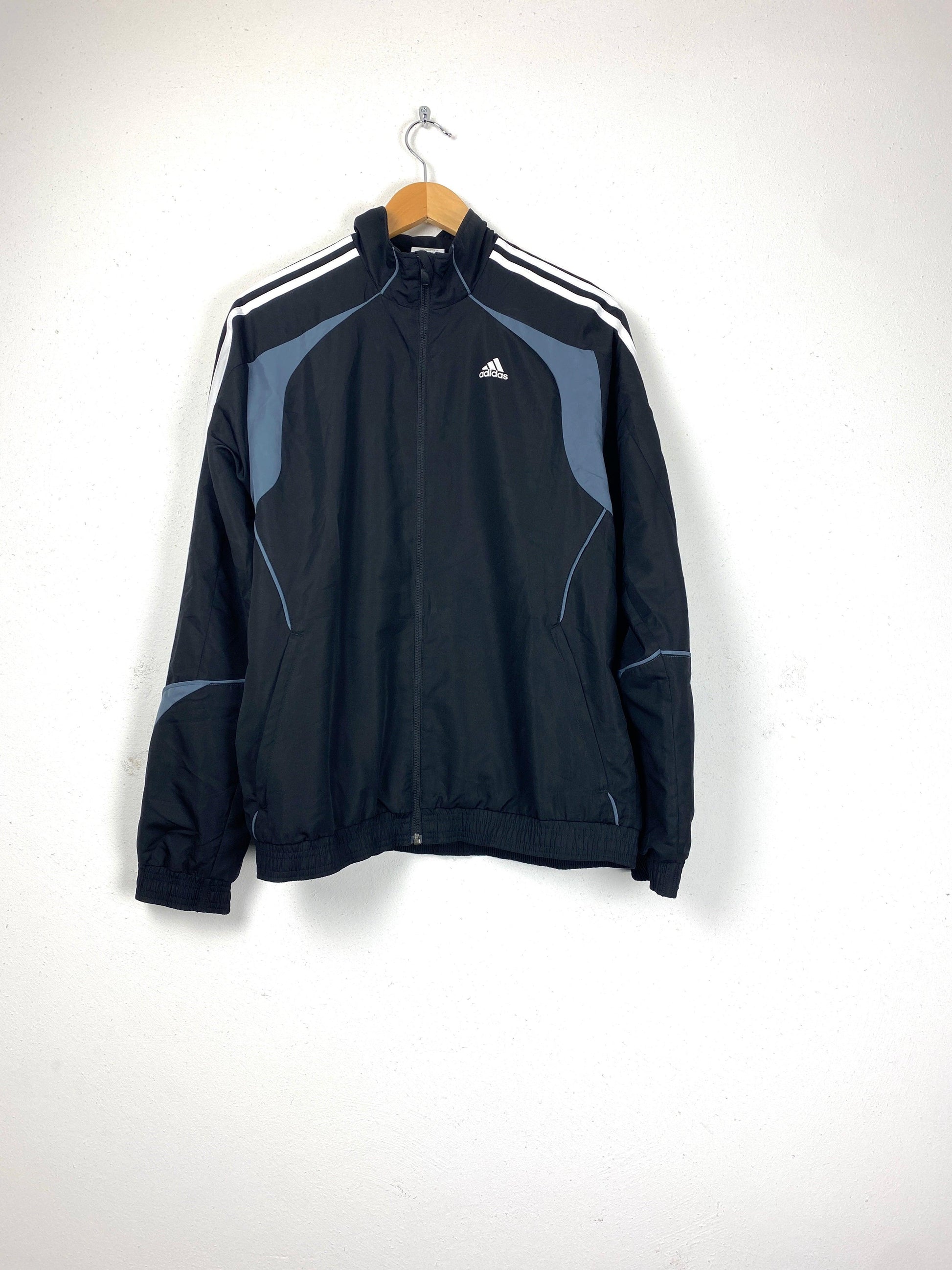 Adidas trainingsjasje zwart grijs - vintageskipakkennl