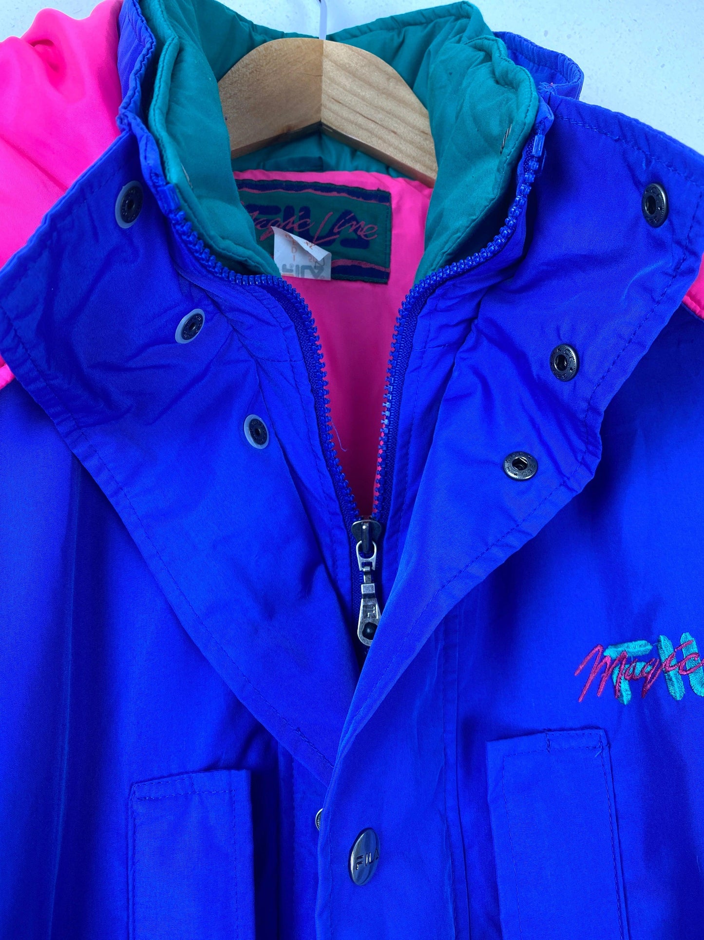 FILA Magic Line 90's winterjas blauw - vintageskipakkennl